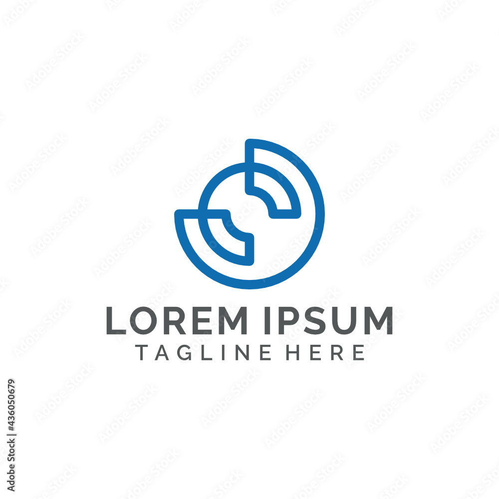 Simple C letter company logo design with circle Simple C letter company logo design with circle