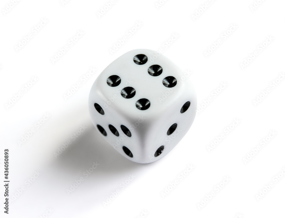 Clean dice isolated on white background Clean dice isolated on white background
