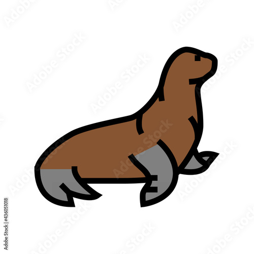 sea lion color icon vector. sea lion sign. isolated symbol illustration