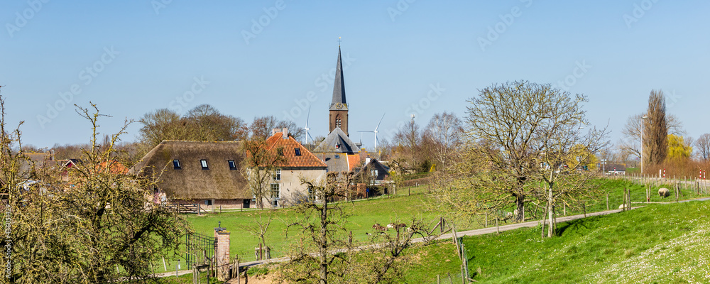 Scenic view of little village Everdingen, Vijfheerenlanden in Utrecht, The Netherlands