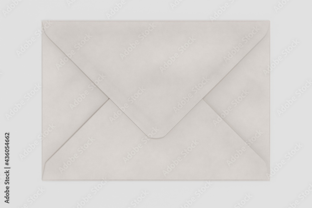 Realistic 3D Render of Paper Envelope