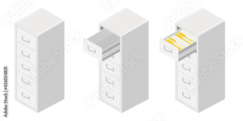 Filing cabinet isometric