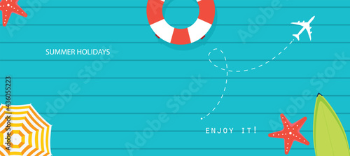 Summer Holiday Banner. Vector illustration