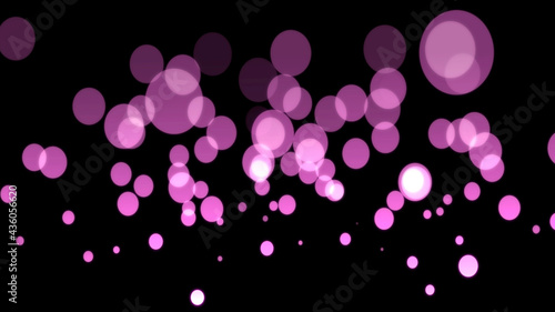 光が当たって光っているピンク色の円形の背景素材 