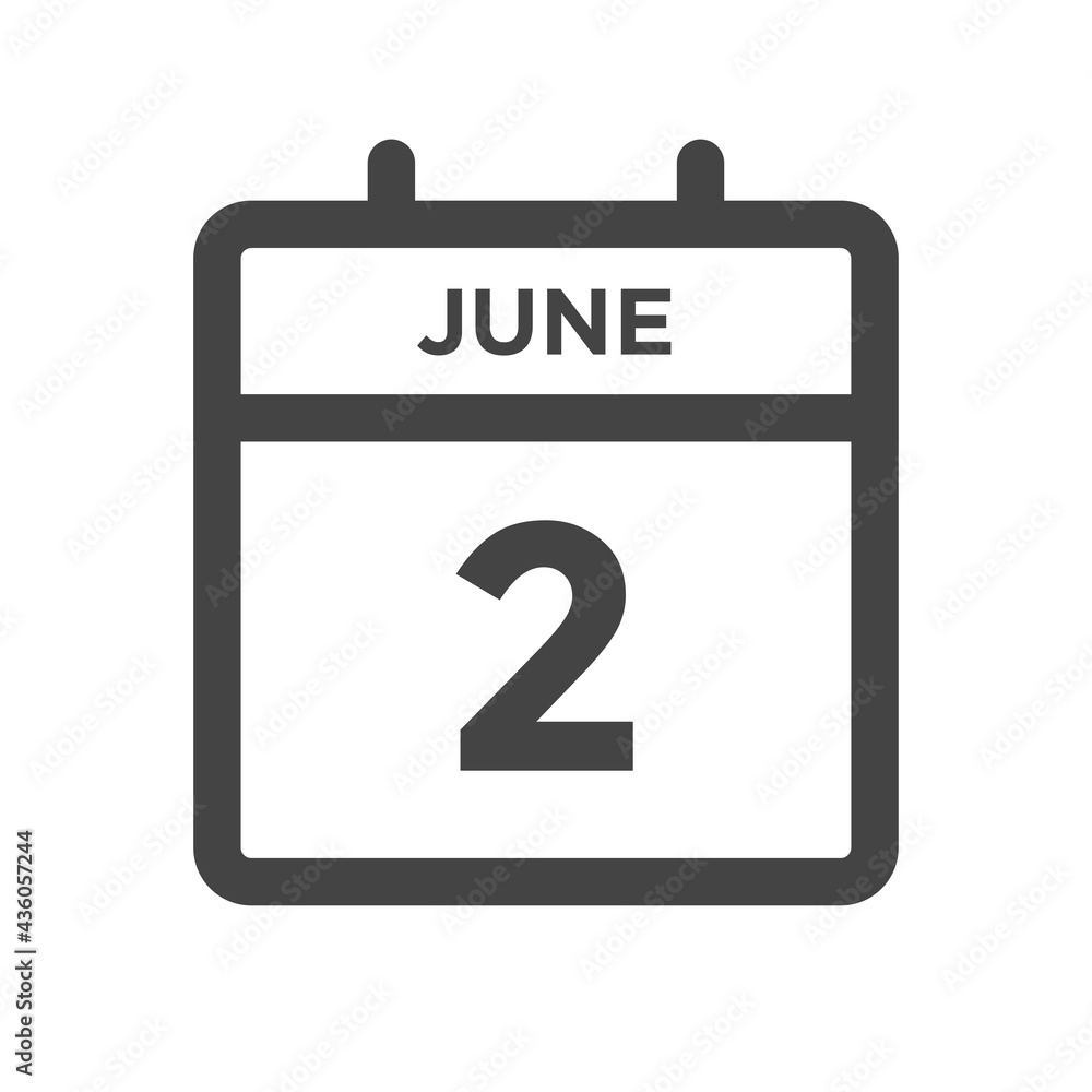 June 2 Calendar Day or Calender Date for Deadlines or Appointment June 2 Calendar Day or Calender Date for Deadlines or Appointment