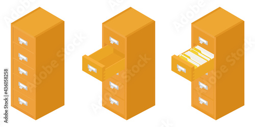 Filing cabinet isometric