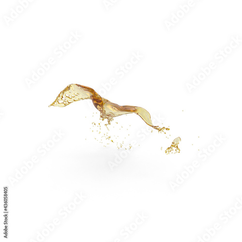 3D illustration of realistic oil splash © Ecleposs