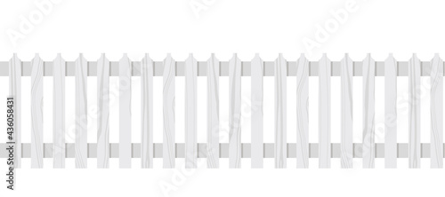White wooden fence