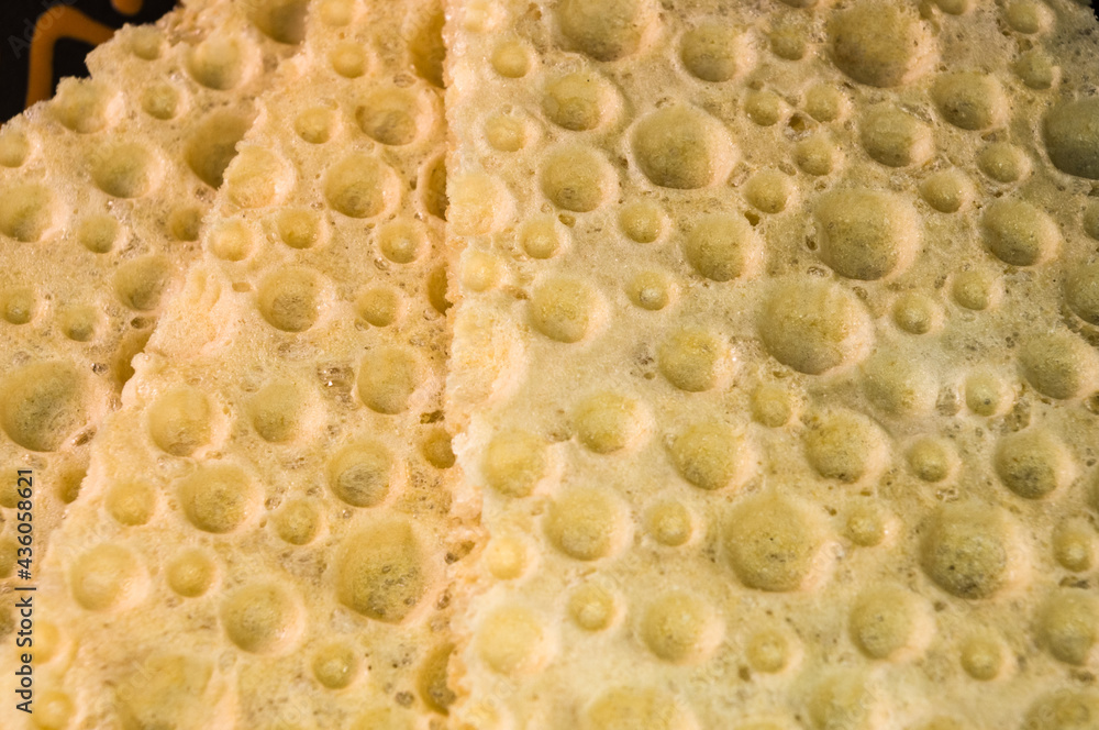 diabetic diet crunches - crispy waffle crispbread from wheat, texture diabetic diet crunches - crispy waffle crispbread from wheat, texture