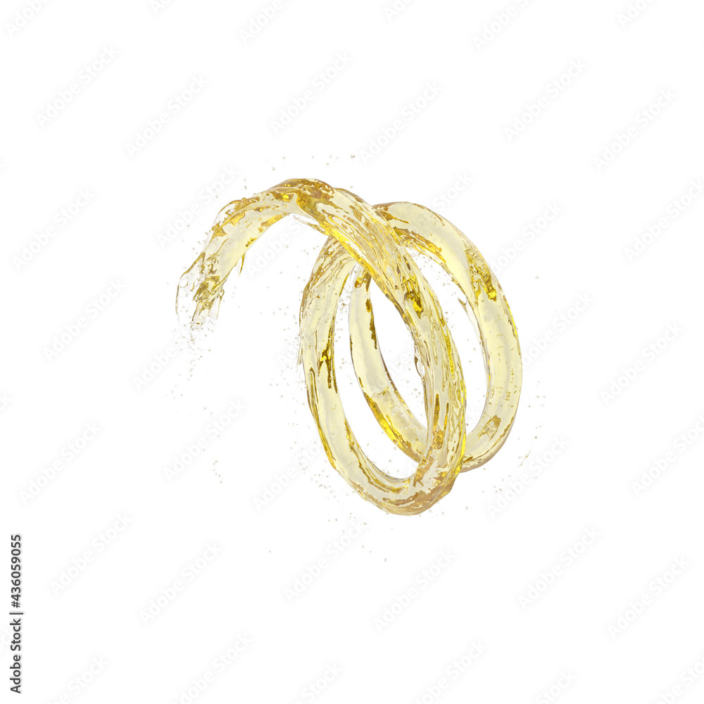 3D Illustration of realistic oil splash 3D Illustration of realistic oil splash