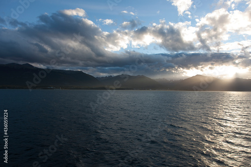 Falkland Islands. Landscape on a sunny winter day