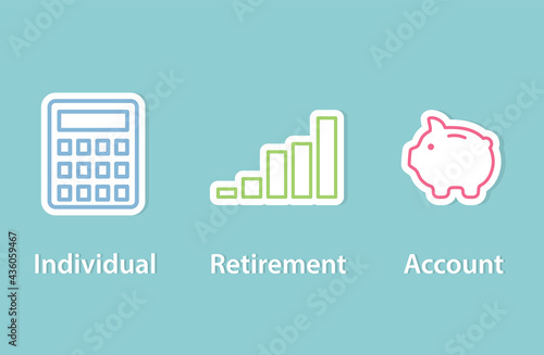 IRA Individual Retirement Accountconcept- vector illustration