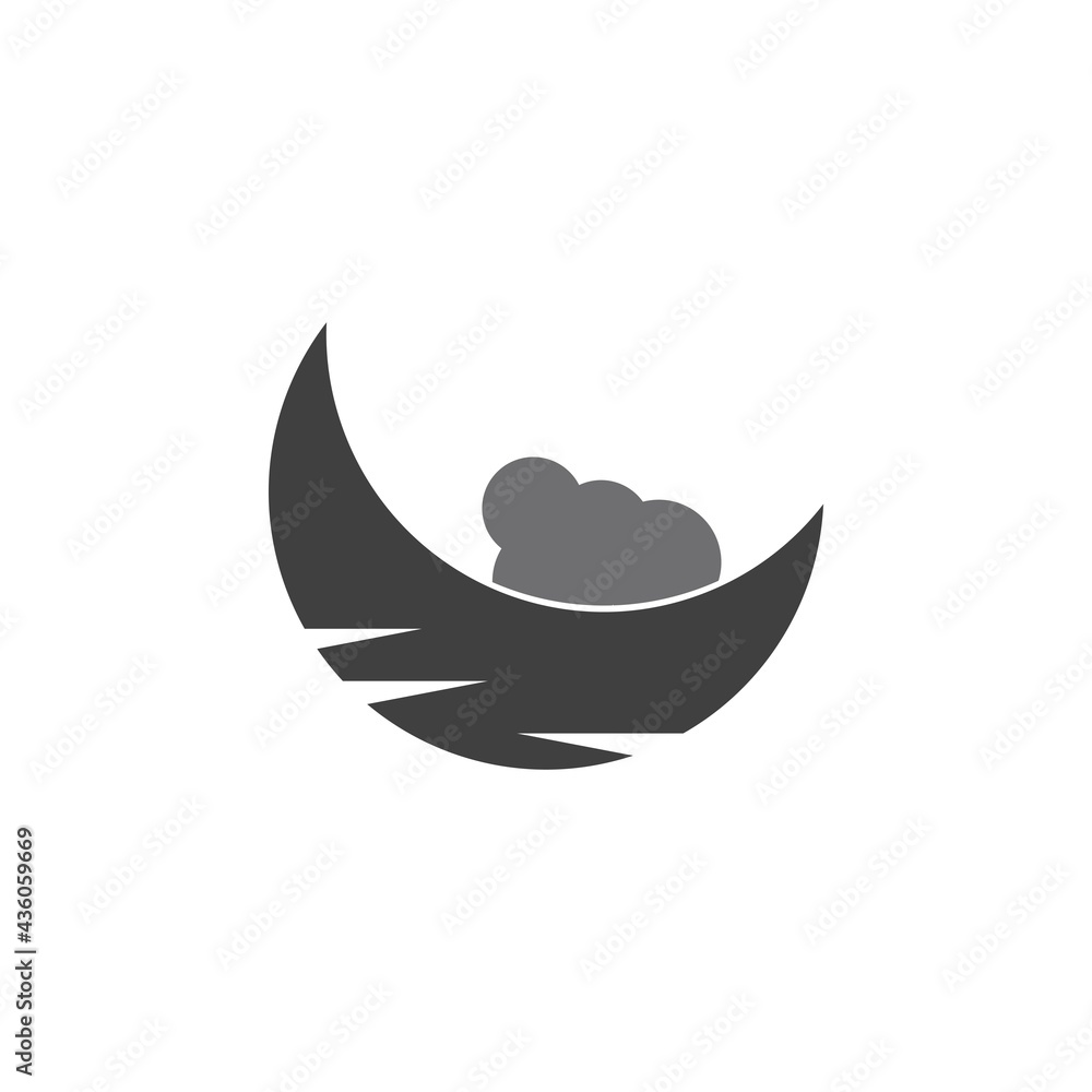 Moon ilustration logo Moon ilustration logo