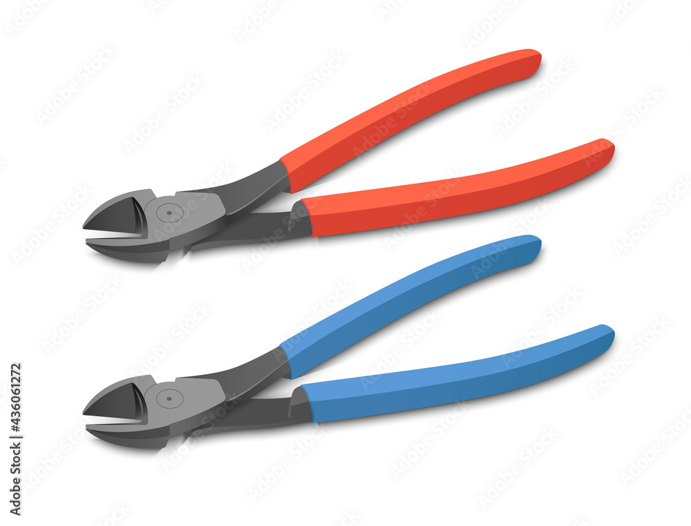Workshop equipment in the form of pliers and iron cutters Workshop equipment in the form of pliers and iron cutters