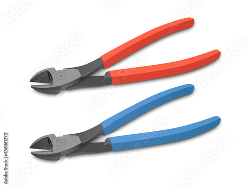 Workshop equipment in the form of pliers and iron cutters