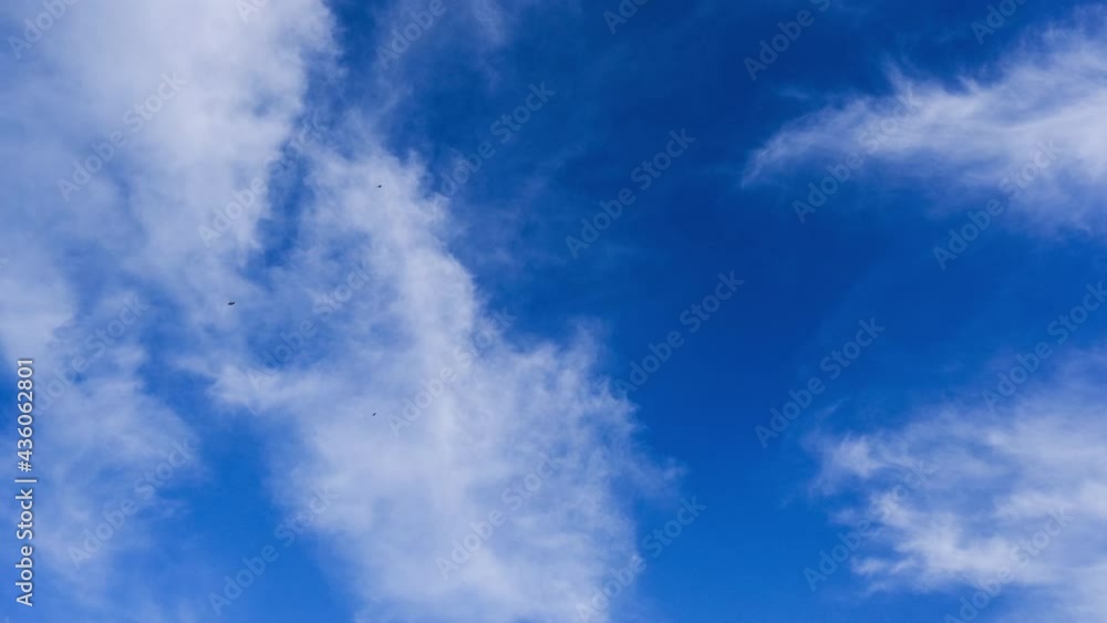 Blue sky and white clouds 4k resolution time lapse. Building motions clouds. Puffy fluffy white clouds sky time lapse Blue sky and white clouds 4k resolution time lapse. Building motions clouds. Puffy fluffy white clouds sky time lapse