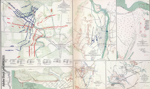Fotografija Maps of key battles and movements of the civil war