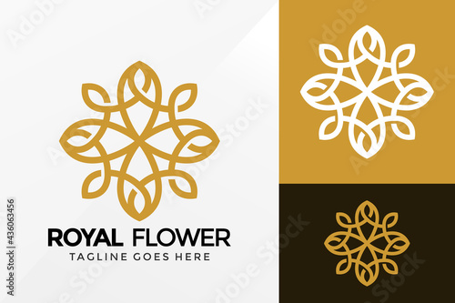 Luxury Royal Flower Logo Design, Brand Identity Logos Designs Vector Illustration Template