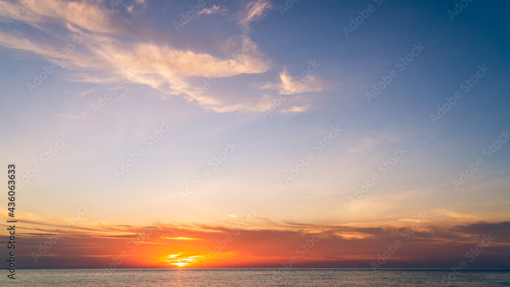 sunset over the sea