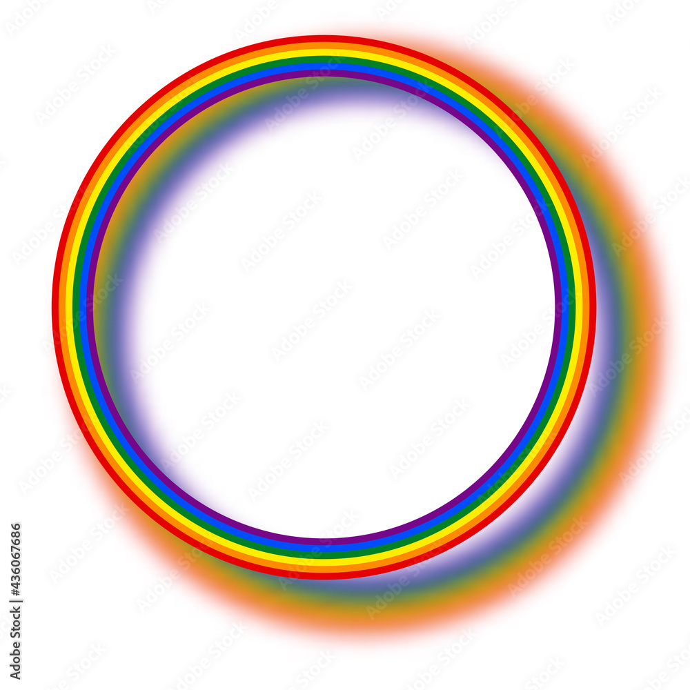 Flag LGBT icon, round frame. Template design, vector illustration. Love wins. LGBT symbol in rainbow colors. Gay pride collection Flag LGBT icon, round frame. Template design, vector illustration. Love wins. LGBT symbol in rainbow colors. Gay pride collection