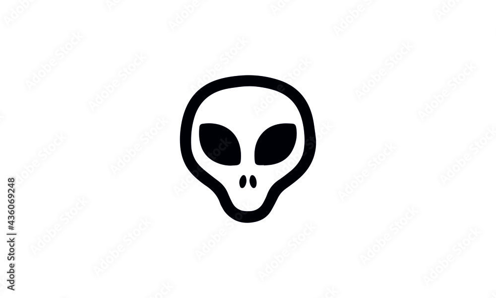 Ancient alien Silhouette icons vector design Ancient alien Silhouette icons vector design