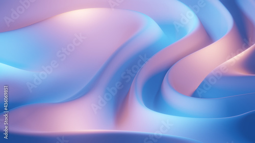 3d render abstract background. Beautiful rainbow waves. Digital illustration for wallpapers, posters and covers. photo
