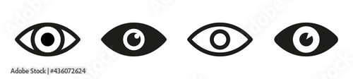 Set of eyes icon, eye sign design