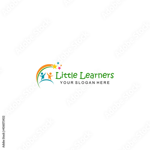 Little Childrens Learners Logo tamplate