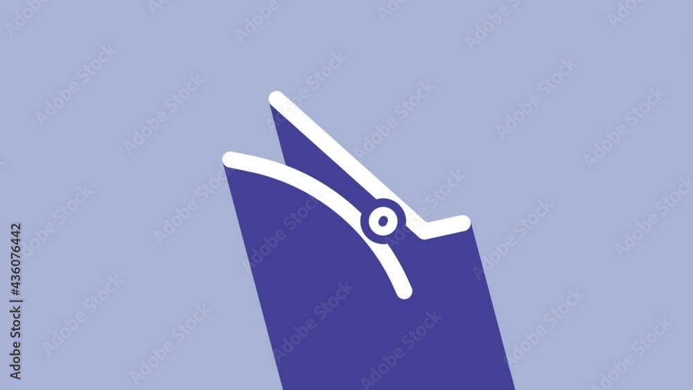 White Hair clip icon isolated on purple background. 4K Video motion graphic animation White Hair clip icon isolated on purple background. 4K Video motion graphic animation