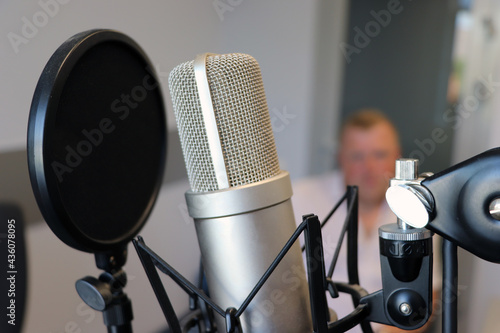 microphone. Audio recording Studi. Office space