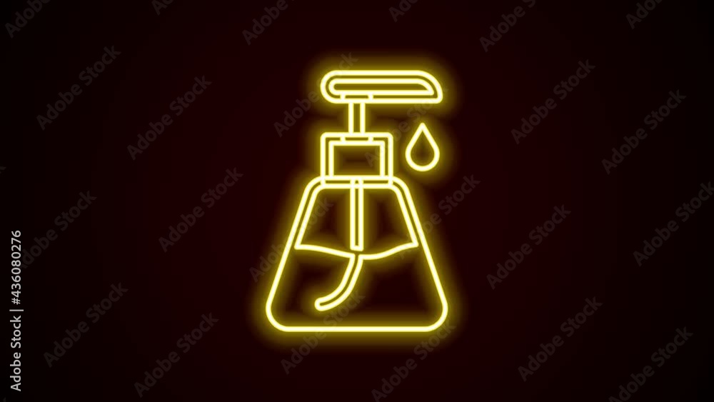 Glowing neon line Cream or lotion cosmetic tube icon isolated on black background. Body care products for men. 4K Video motion graphic animation Glowing neon line Cream or lotion cosmetic tube icon isolated on black background. Body care products for men. 4K Video motion graphic animation