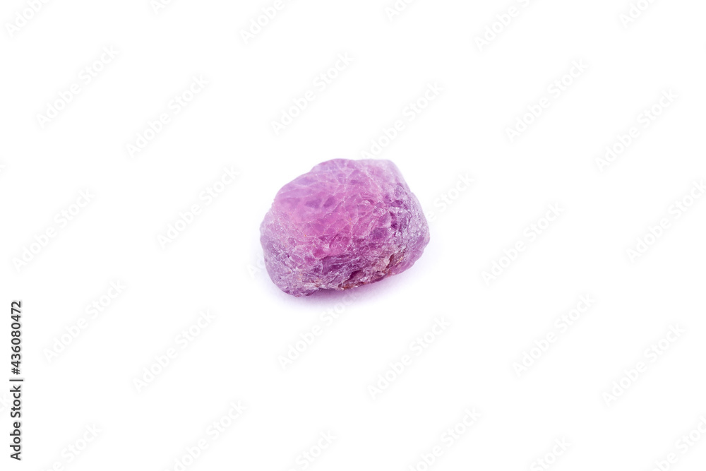 Macro mineral stone Spinel on white background Macro mineral stone Spinel on white background