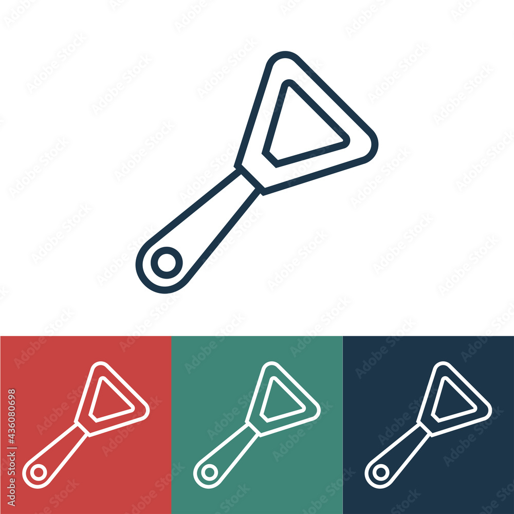 Linear vector icon with beer opener Linear vector icon with beer opener