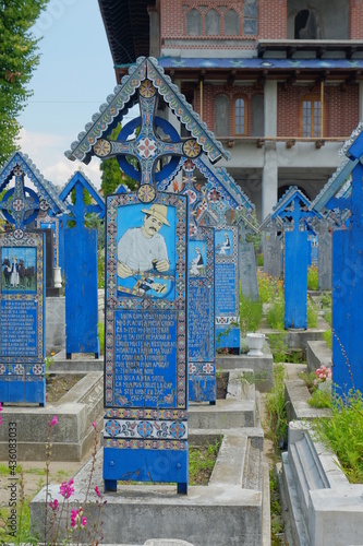 The Merry Cemetery is a cemetery in the village of Sapanta, Maramures county, Romania. In the Merry Cemetery, grave markers celebrate life with beautiful images and gentle wit.