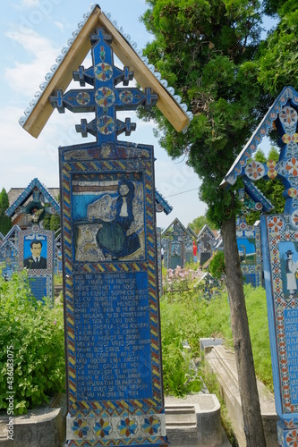 The Merry Cemetery is a cemetery in the village of Sapanta, Maramures county, Romania. In the Merry Cemetery, grave markers celebrate life with beautiful images and gentle wit.