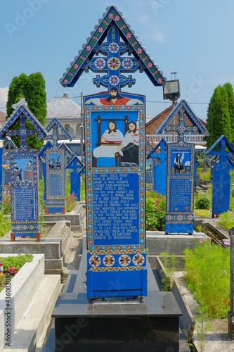 The Merry Cemetery is a cemetery in the village of Sapanta, Maramures county, Romania. In the Merry Cemetery, grave markers celebrate life with beautiful images and gentle wit.