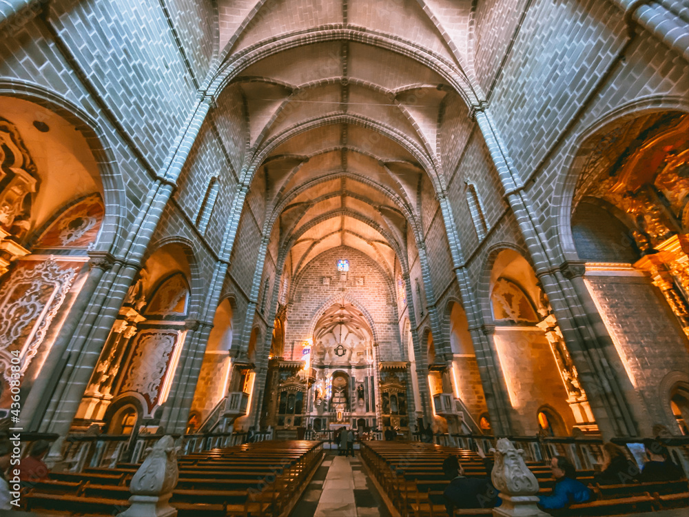 The Capela dos Ossos, Chapel of Bones in Evora Portugal