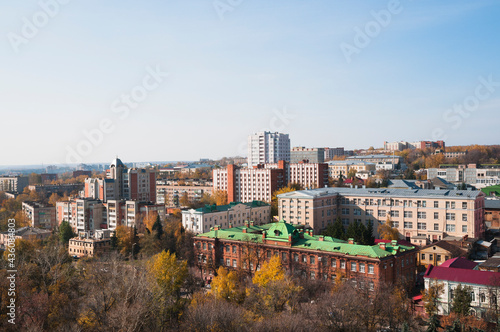 Russian City Penza In its central part. View from the side of the Spassky Cathedral.