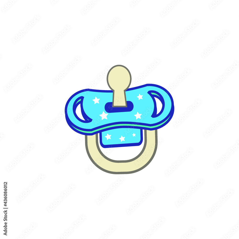 Vector illustration of pink pacifier Vector illustration of pink pacifier
