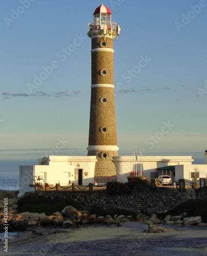 lighthouse on the coast in the city of Jose Ignacio, Uruguay