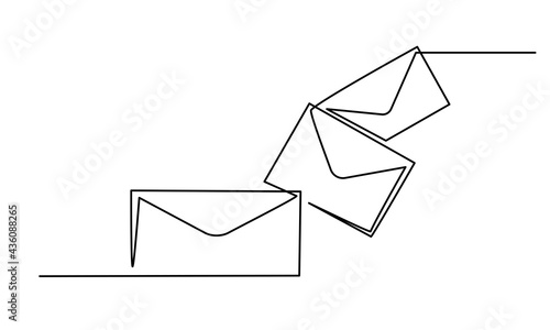 Letter, envelope, email icon isolated on white background.