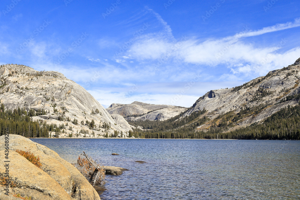 A view of Tenaya Lake in Yosemite national park A view of Tenaya Lake in Yosemite national park