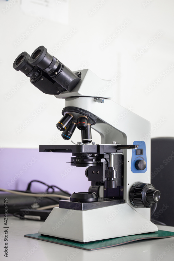 magnification device. professional medical microscope for analysis