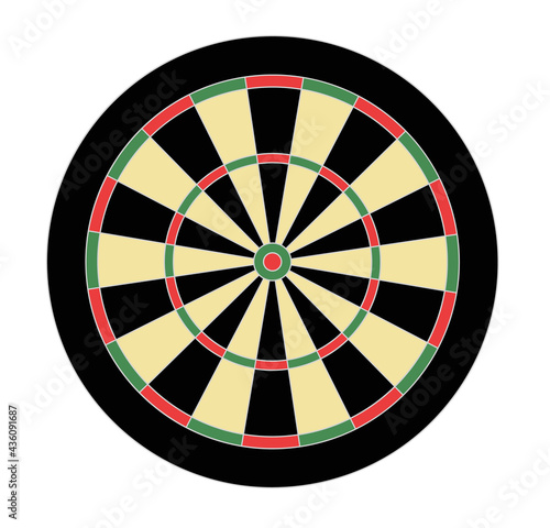 A dart board