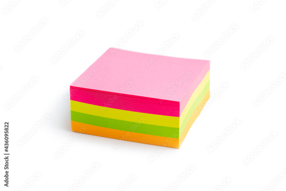 Blank sticky paper notepad.