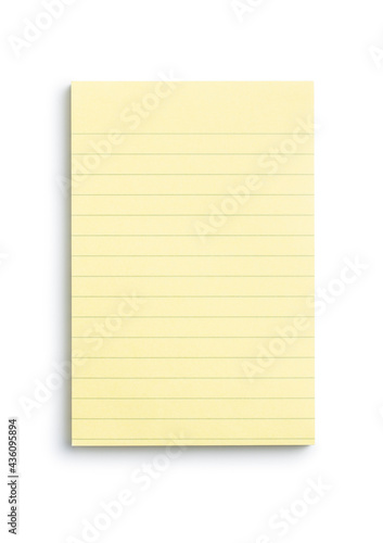 Blank sticky paper notepad.