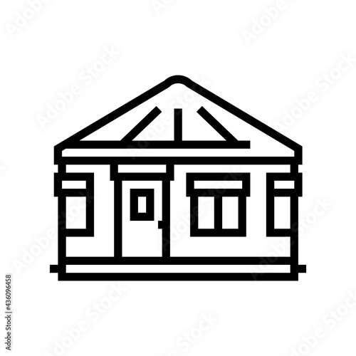 yurt house line icon vector. yurt house sign. isolated contour symbol black illustration