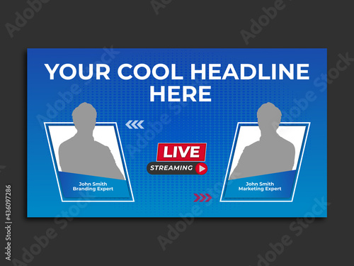 Editable Digital marketing agency and corporate youtube thumbnail or web banner template.	