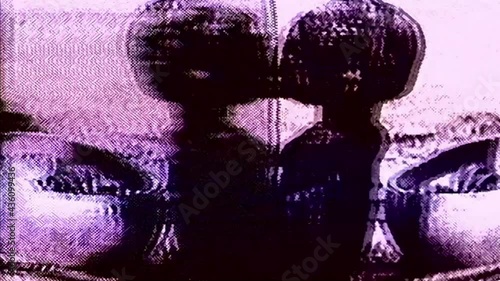 Analog Video Art Multicolored Abstract Shapes Signal Distortion