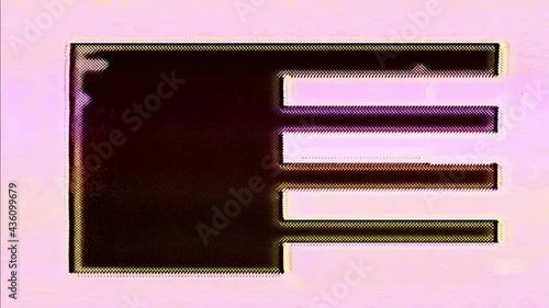 Analog Video Art Multicolored Abstract Shapes Signal Distortion